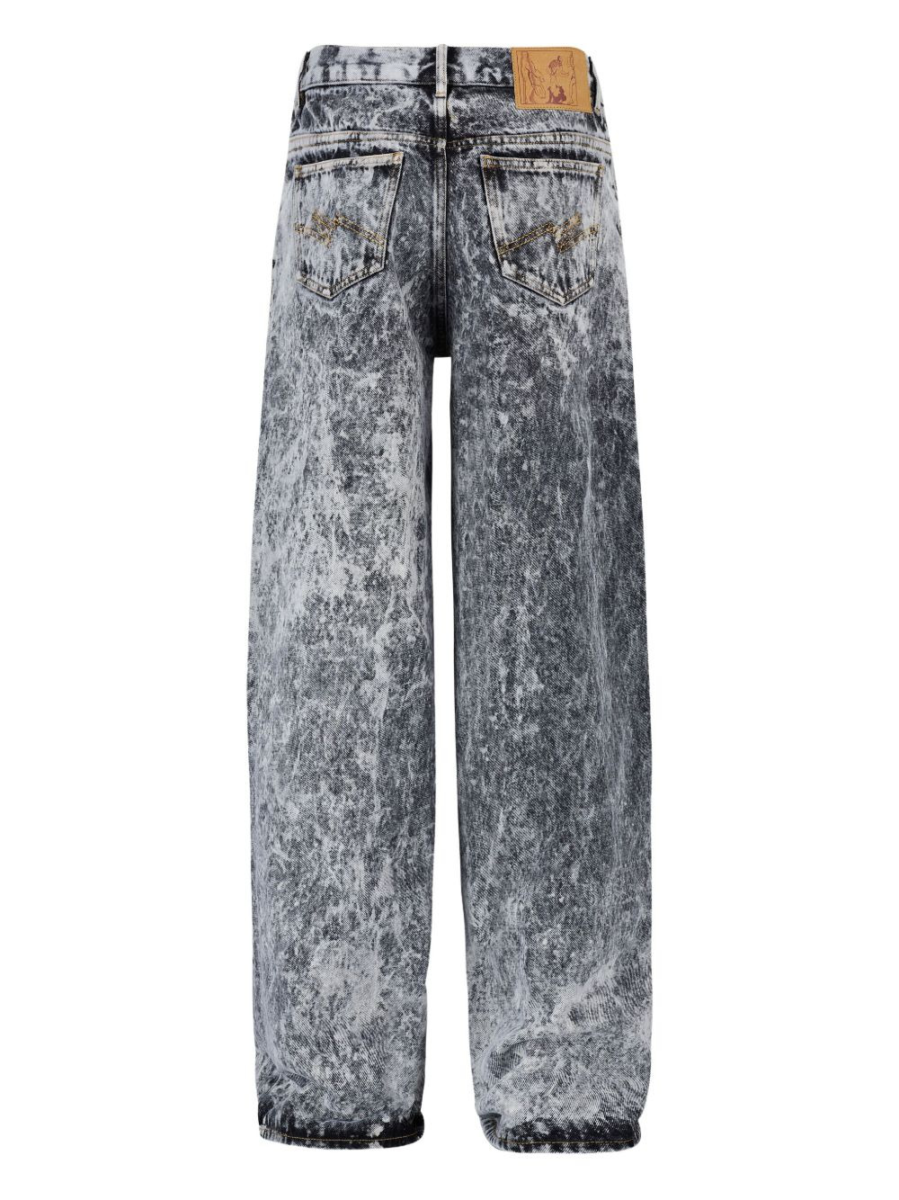 acid-wash zip-fly jeans - 3