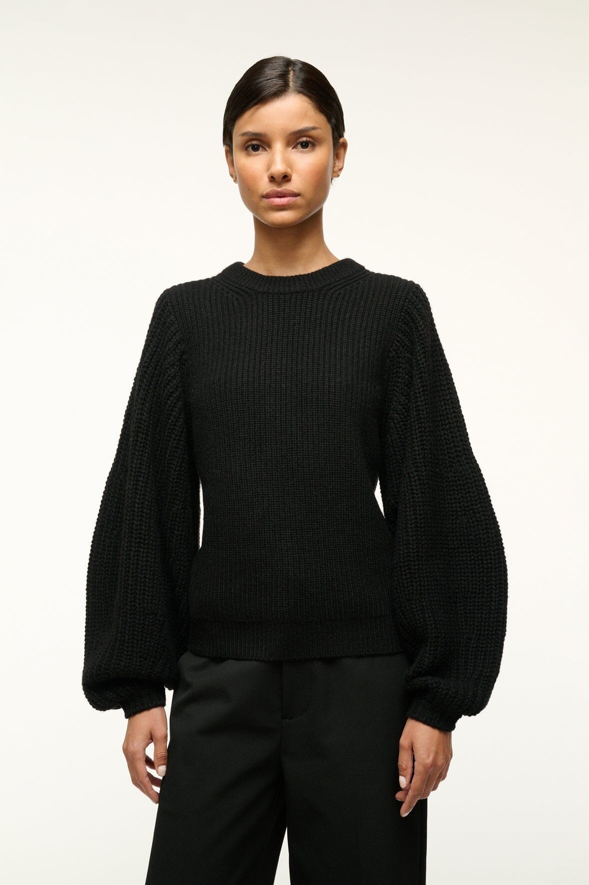 STAUD AURA SWEATER BLACK - 4