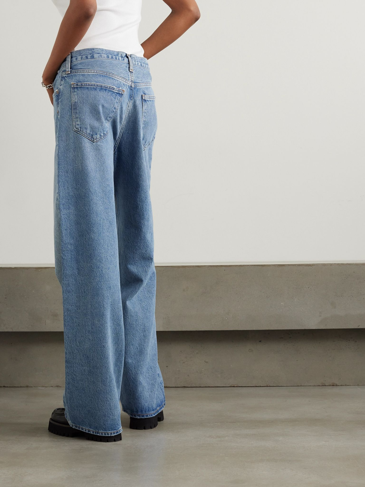 Low Slung Puddle jeans Mid denim - 4