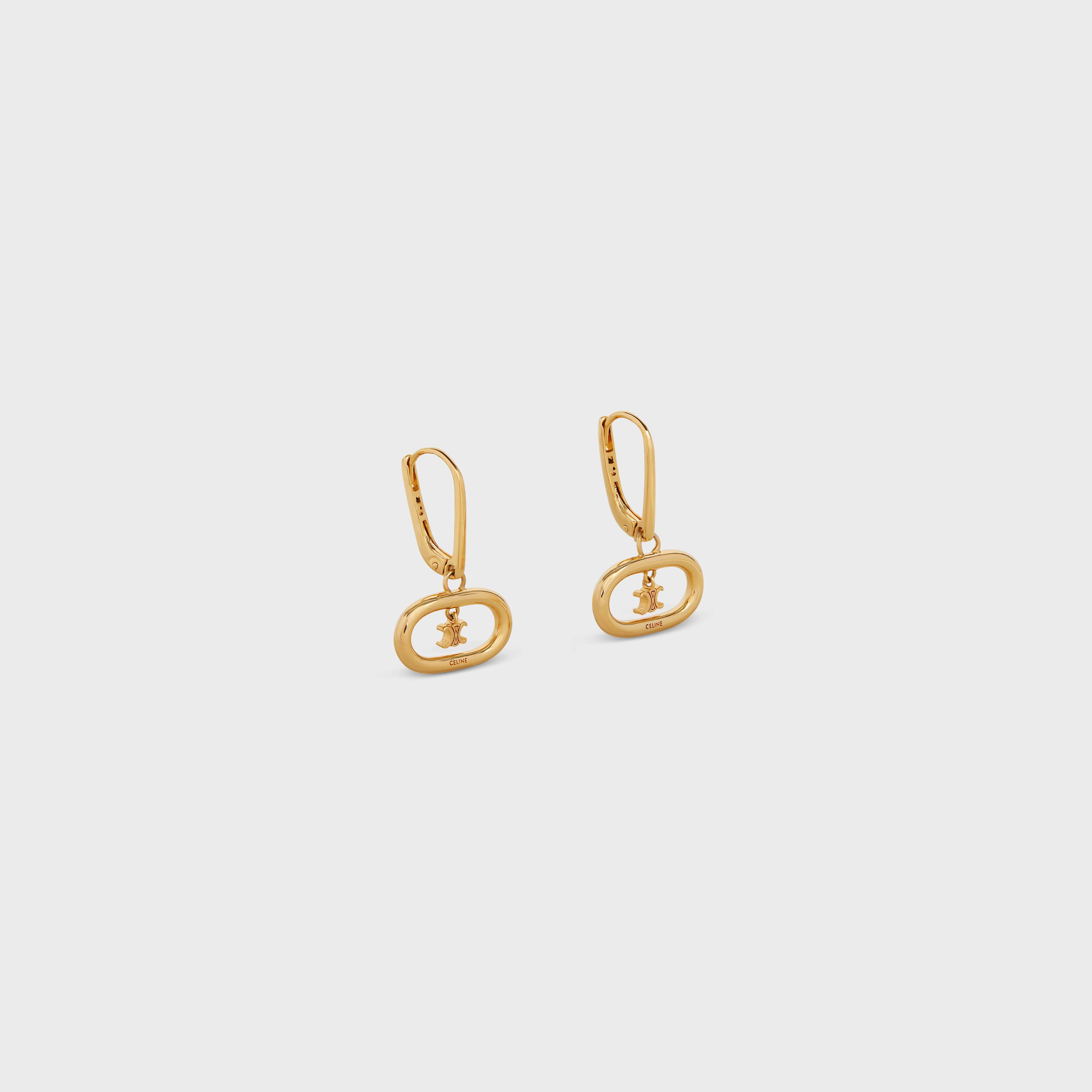 Triomphe Mobile Earrings in Brass with Gold Finish - 2