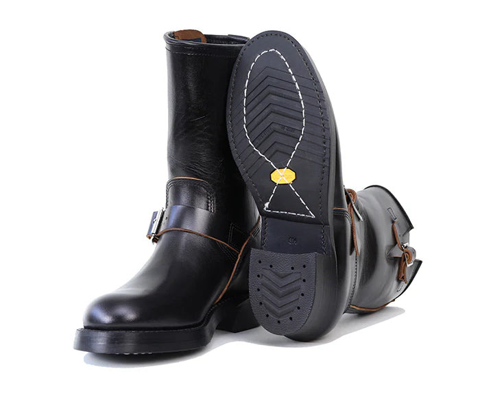 PRE-SALE LK-003 Wabash Engineer Boots Shinki Hikaku Horsebutt Black - 2