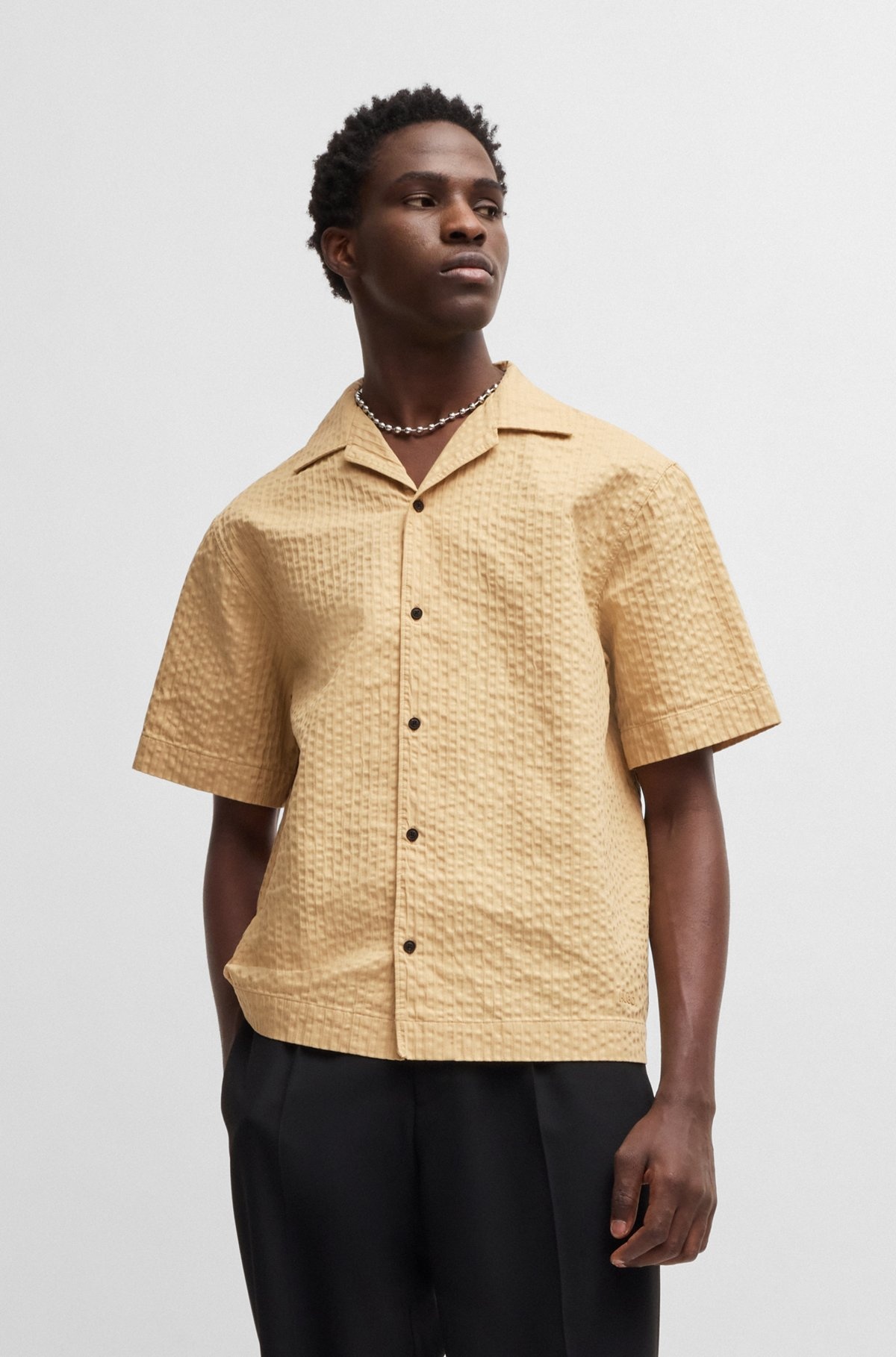 OVERSIZE-FIT SHIRT IN COTTON SEERSUCKER - 2