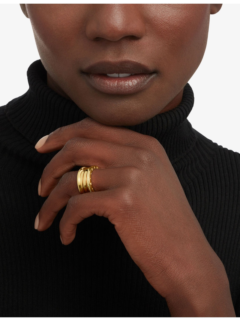 BVLGARI B.zero1 18ct yellow-gold and 0.22ct brilliant-cut diamond ring outlook