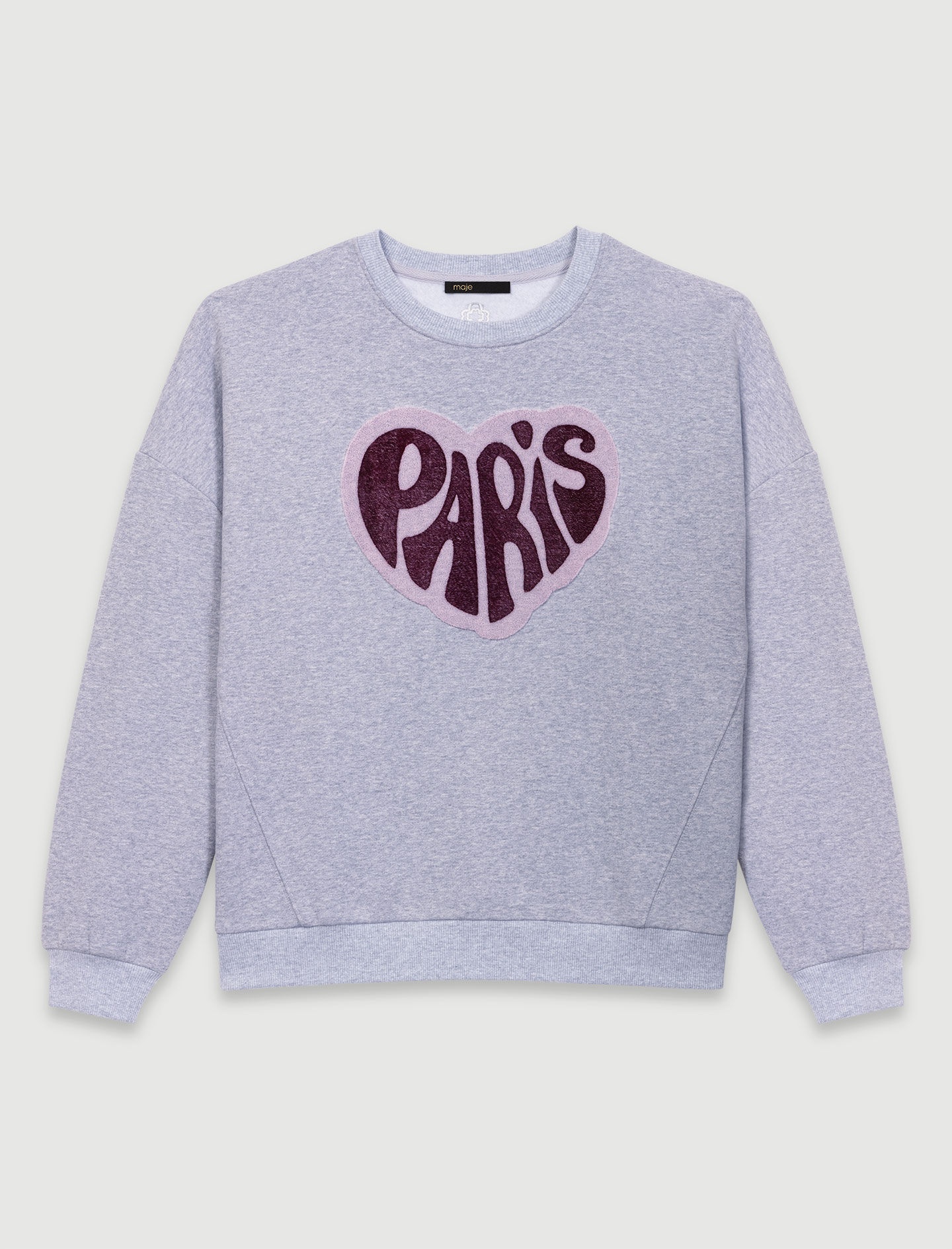 Paris heart patch sweatshirt - 1