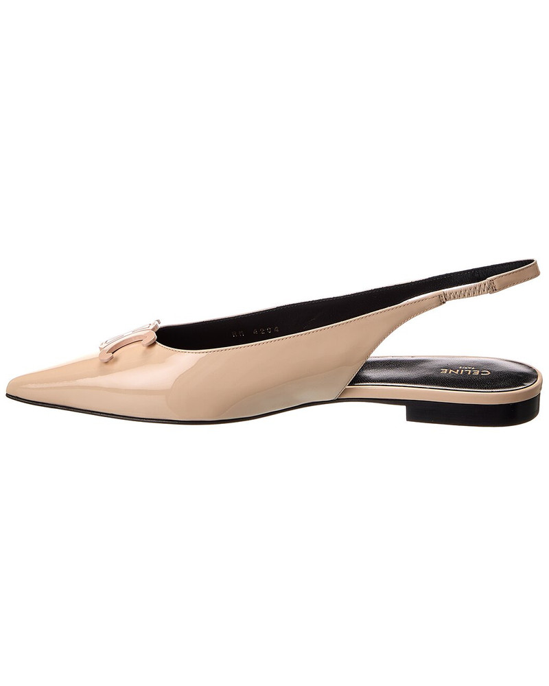 CELINE CELINE Alma Triomphe Leather Slingback Flat outlook