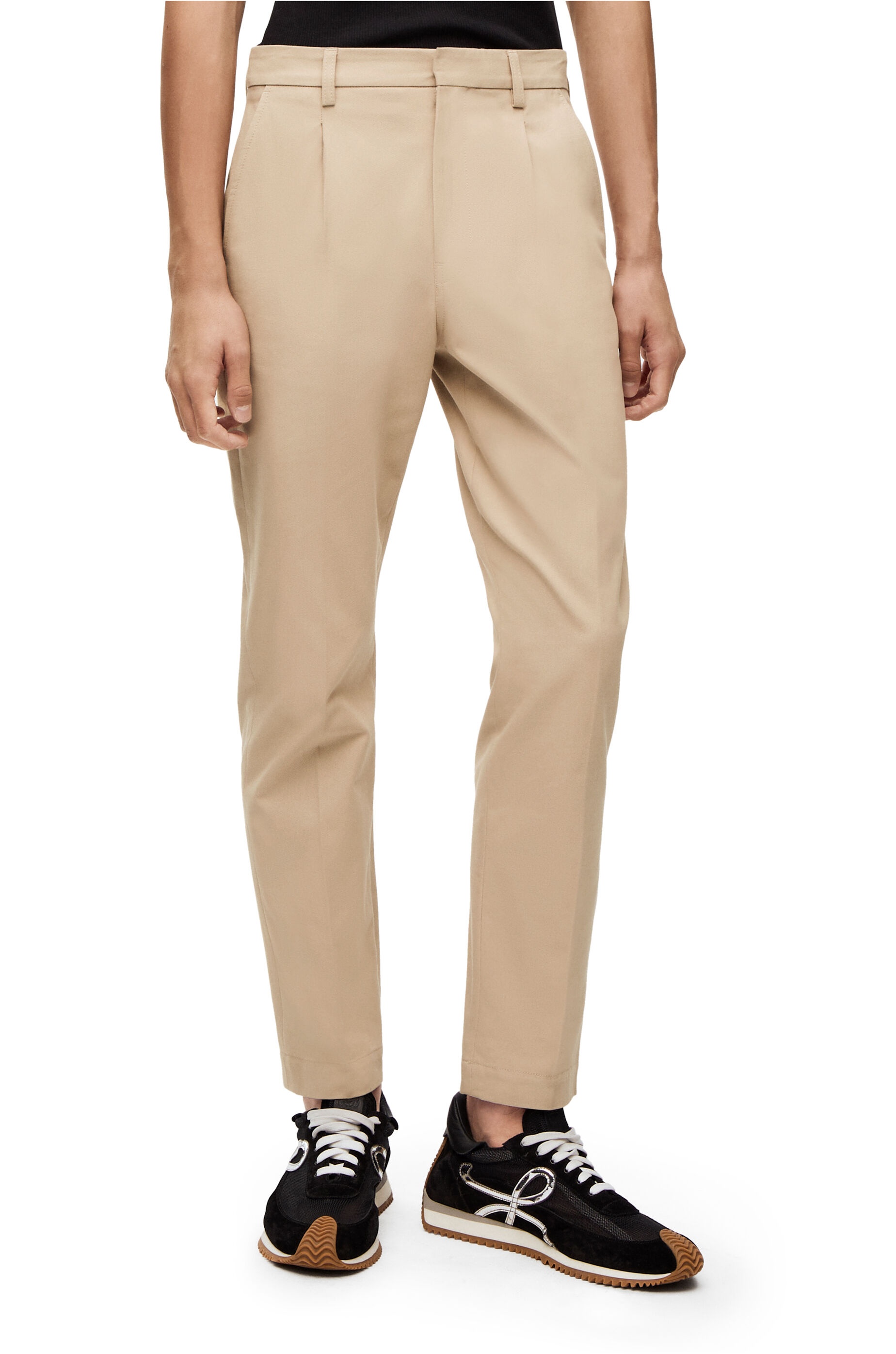 Tapered chino trousers in cotton - 3