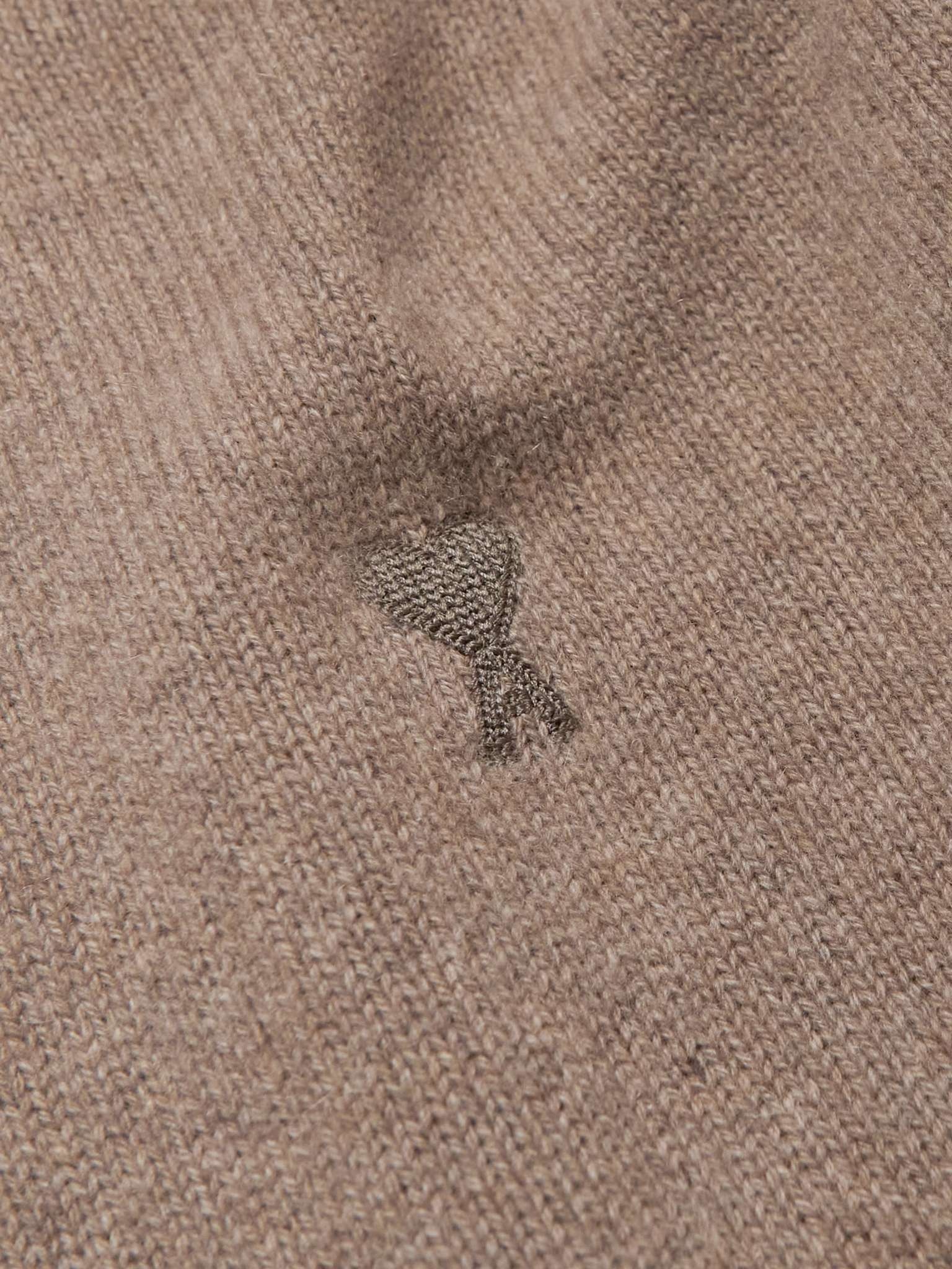 Slim-Fit Logo-Embroidered Recycled Cashmere Rollneck Sweater - 3