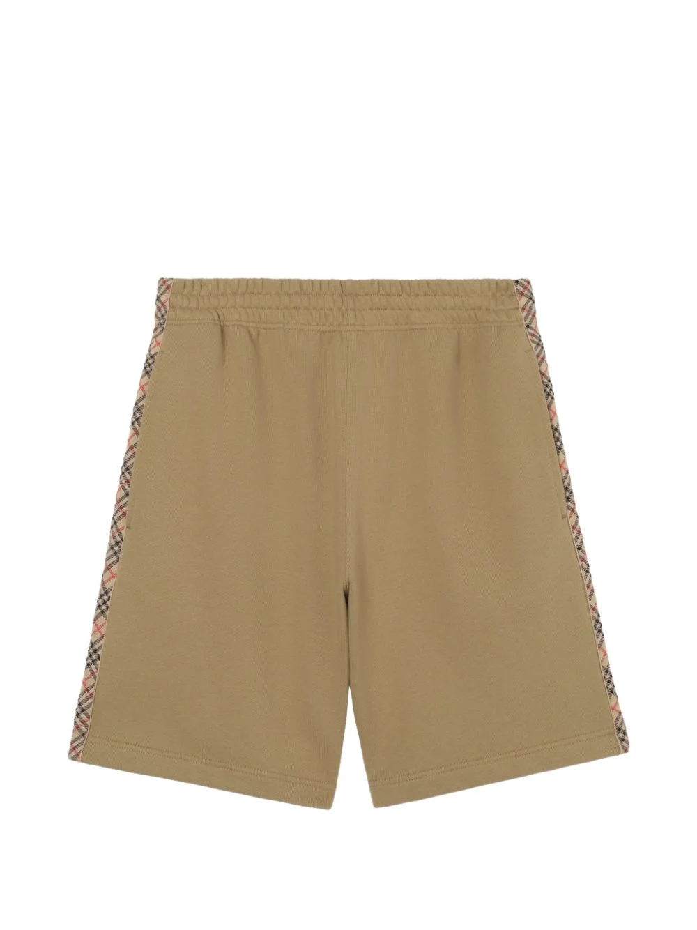 Check-trim cotton shorts - 1