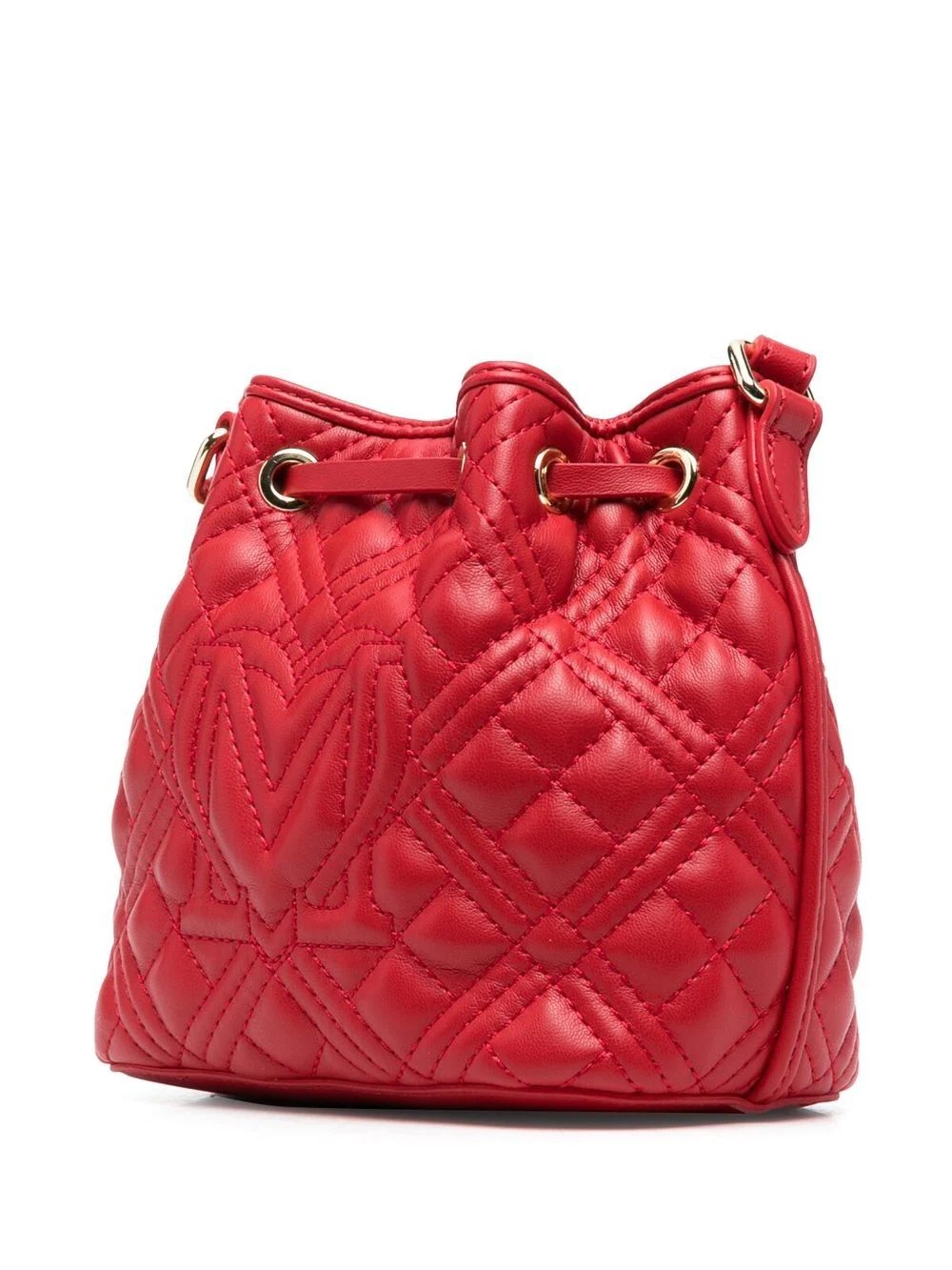 logo-letterning quilted bucket bag - 3