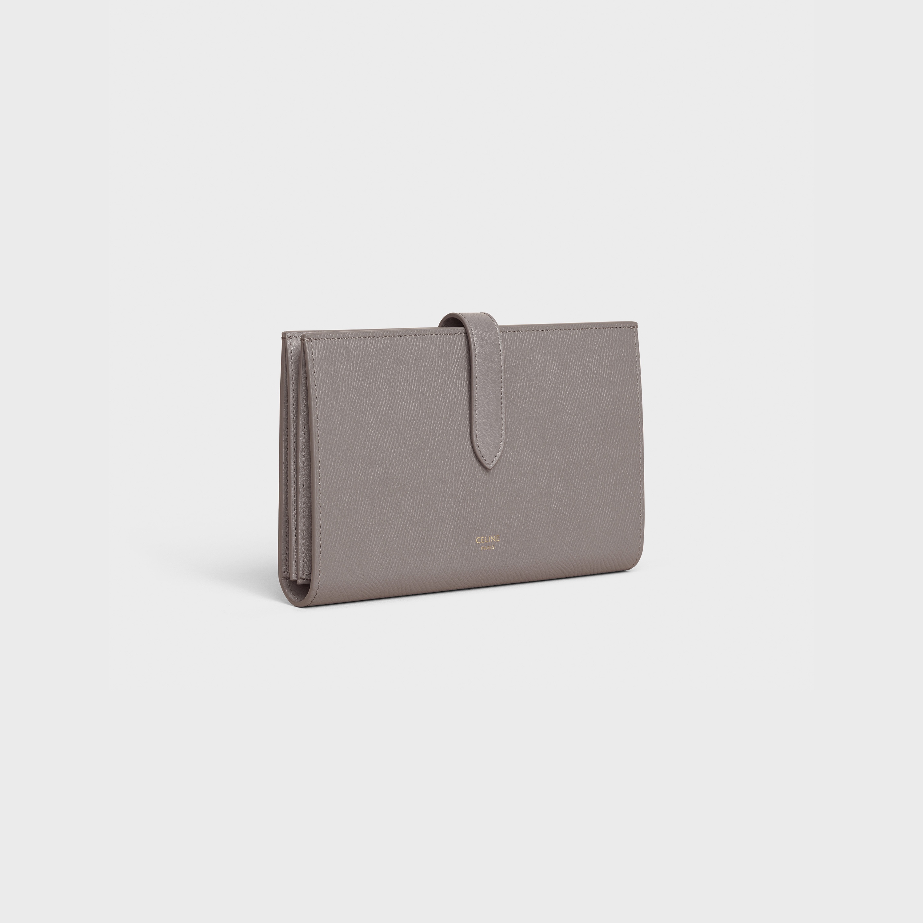 Large strap wallet in Grained calfskin - 2