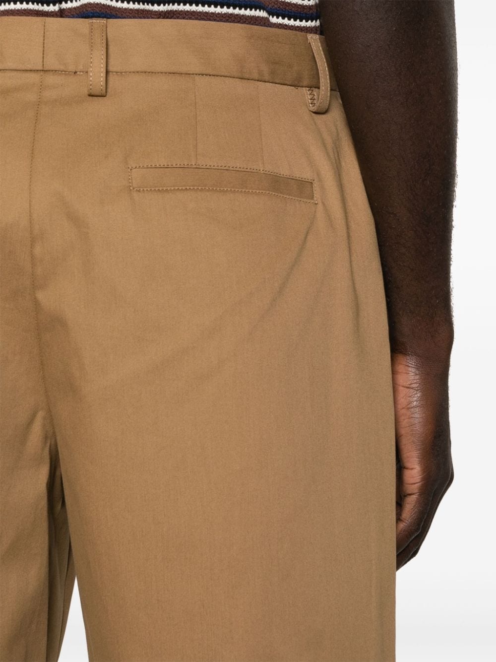 pleated cotton bermuda shorts - 5