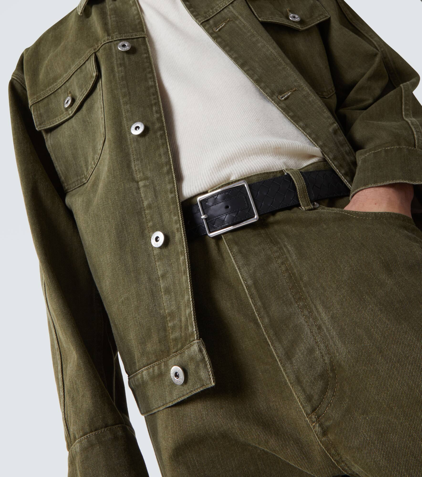 Piccolo Intrecciato leather belt - 2