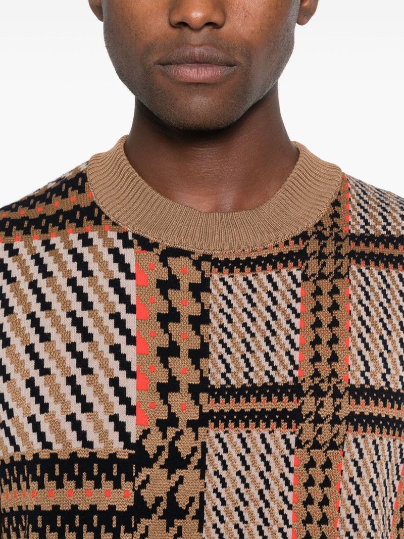 DUSK KNITTED VEST - ORANGE MIXED CHECKS 8