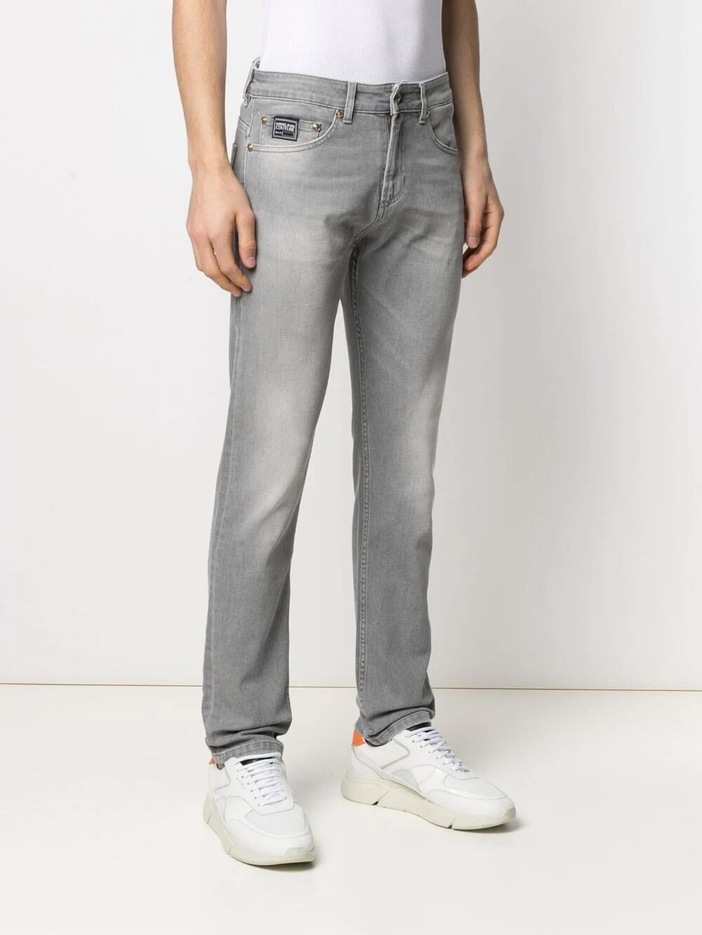 stonewashed slim-fit jeans - 3