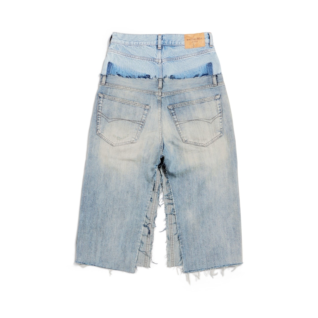 Women's Cut-up Skirt in Light Blue - 2