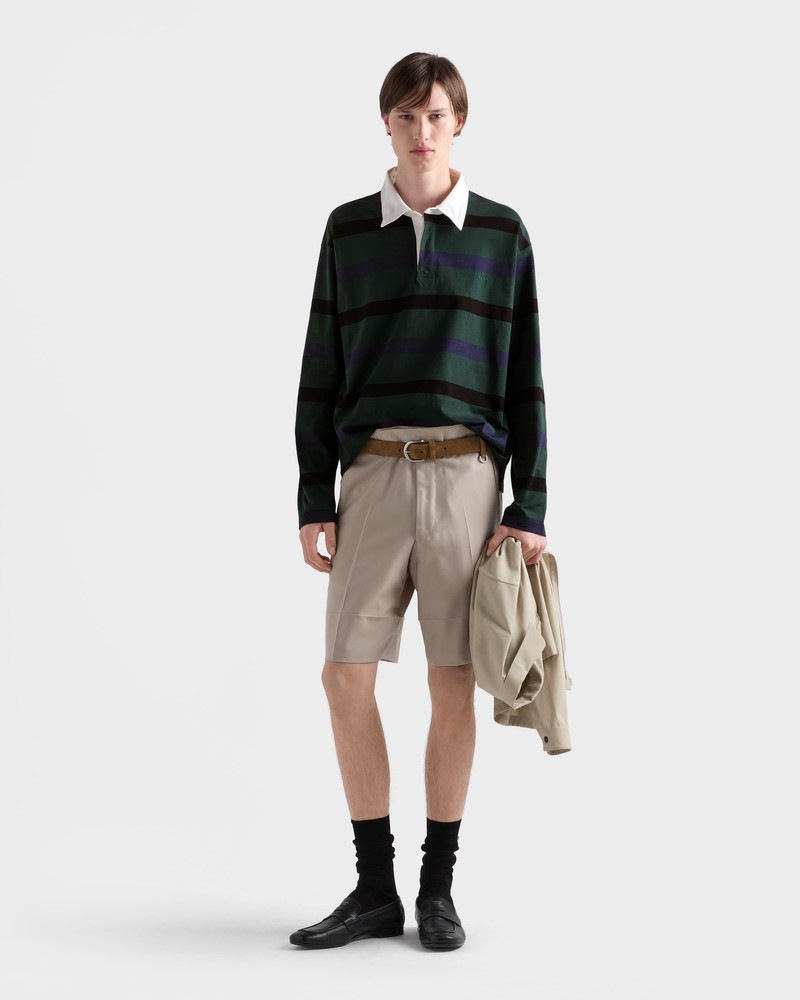 Prada Long-sleeved cotton polo shirt outlook