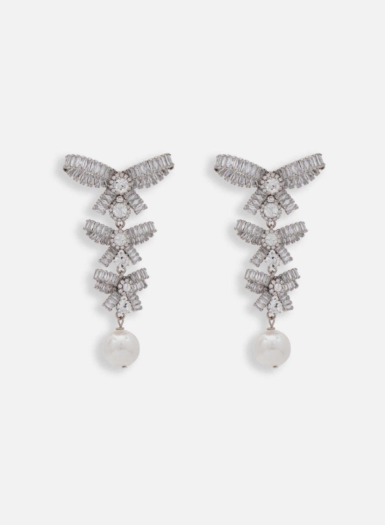 CRYSTAL BOWS EARRINGS - 1