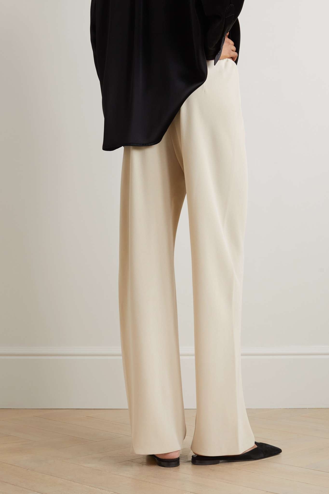 Crepe straight-leg pants - 3