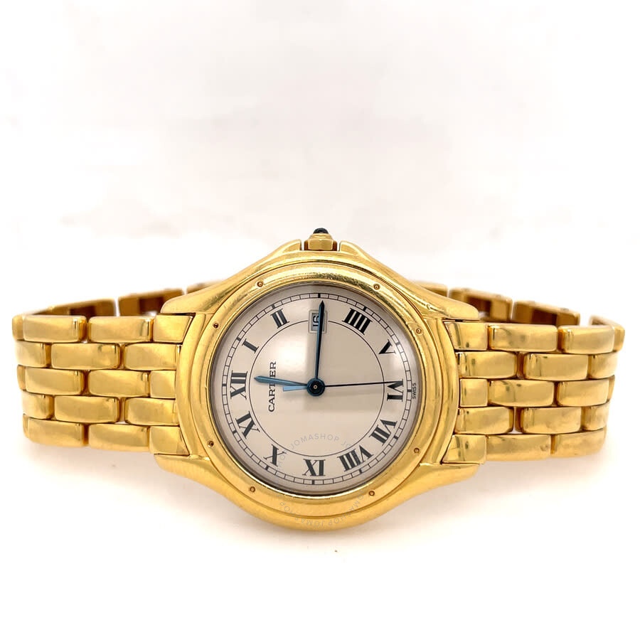 Pre-owned Cartier Cougar Quartz Silver Dial Ladies Watch 887904 - 5