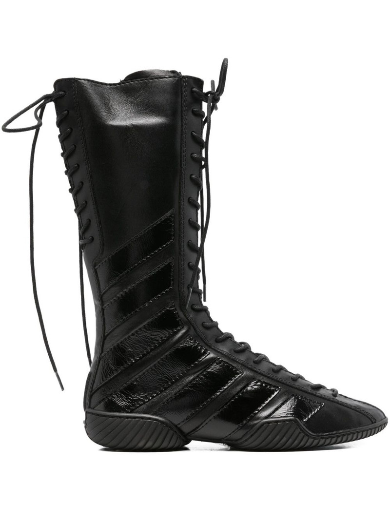 lace-up leather sneakers 1