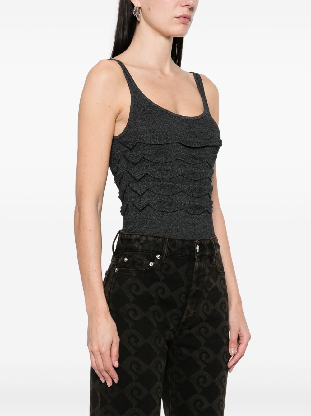textured knitted bodysuit - 3
