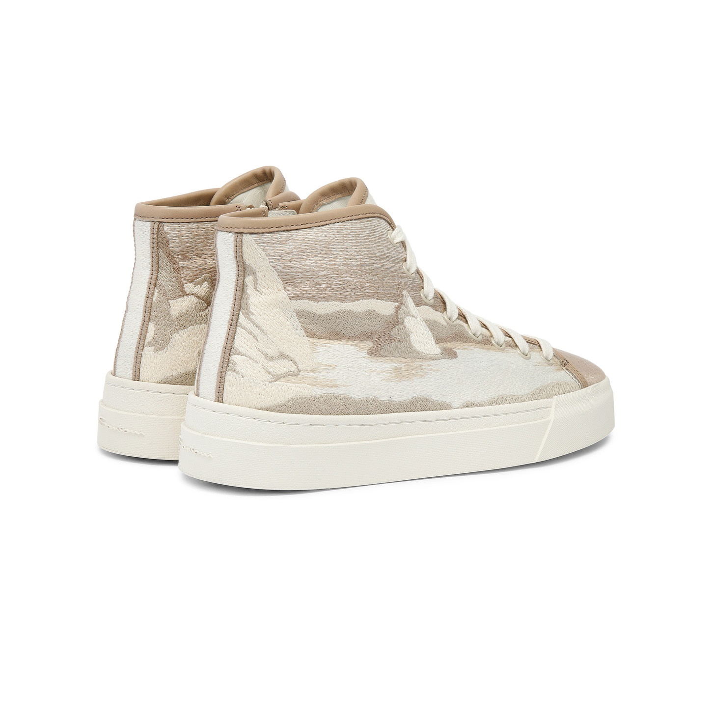 Women's beige fabric sneaker - 4