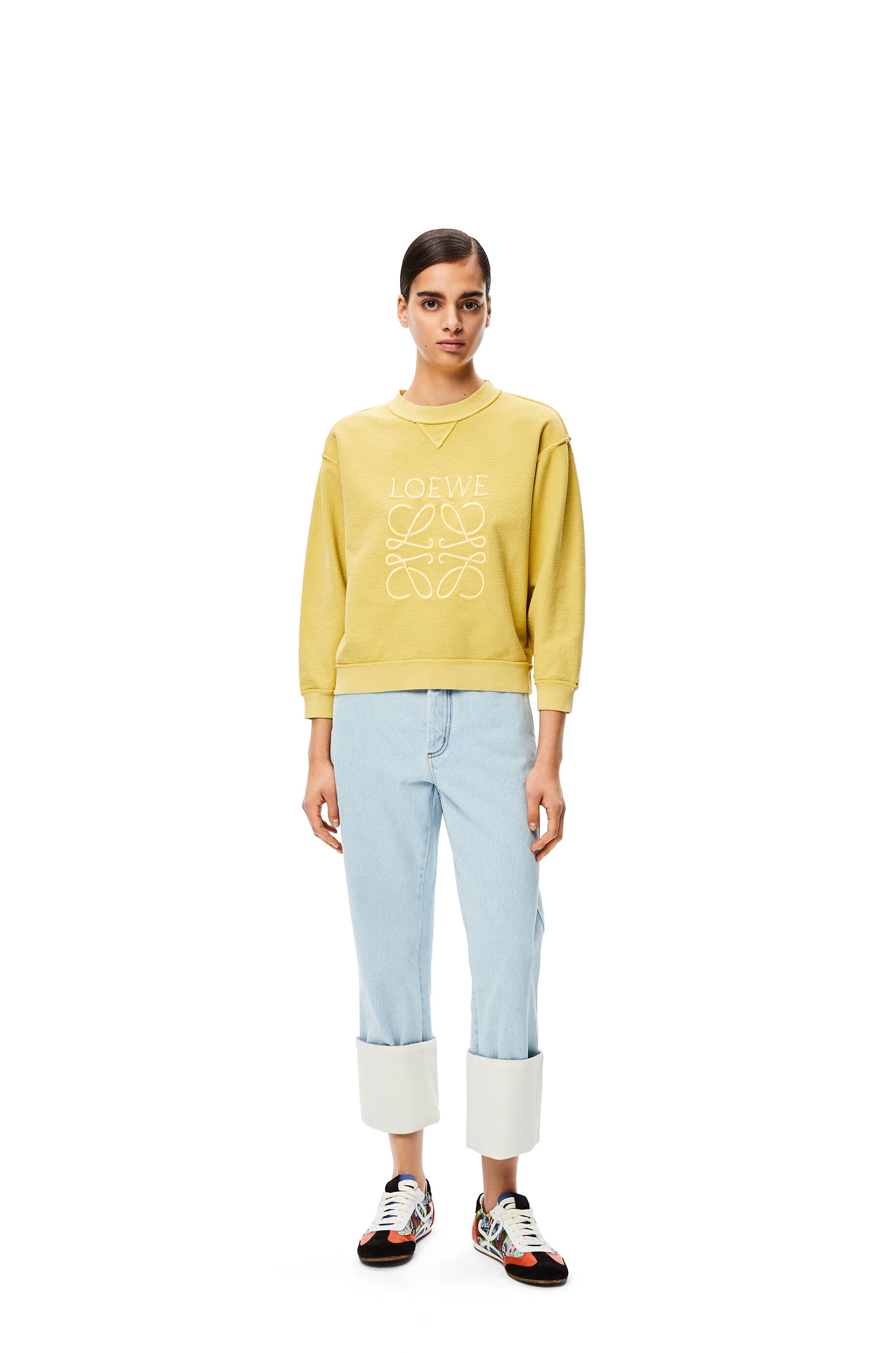 LOEWE anagram embroidered sweatshirt in cotton - 2