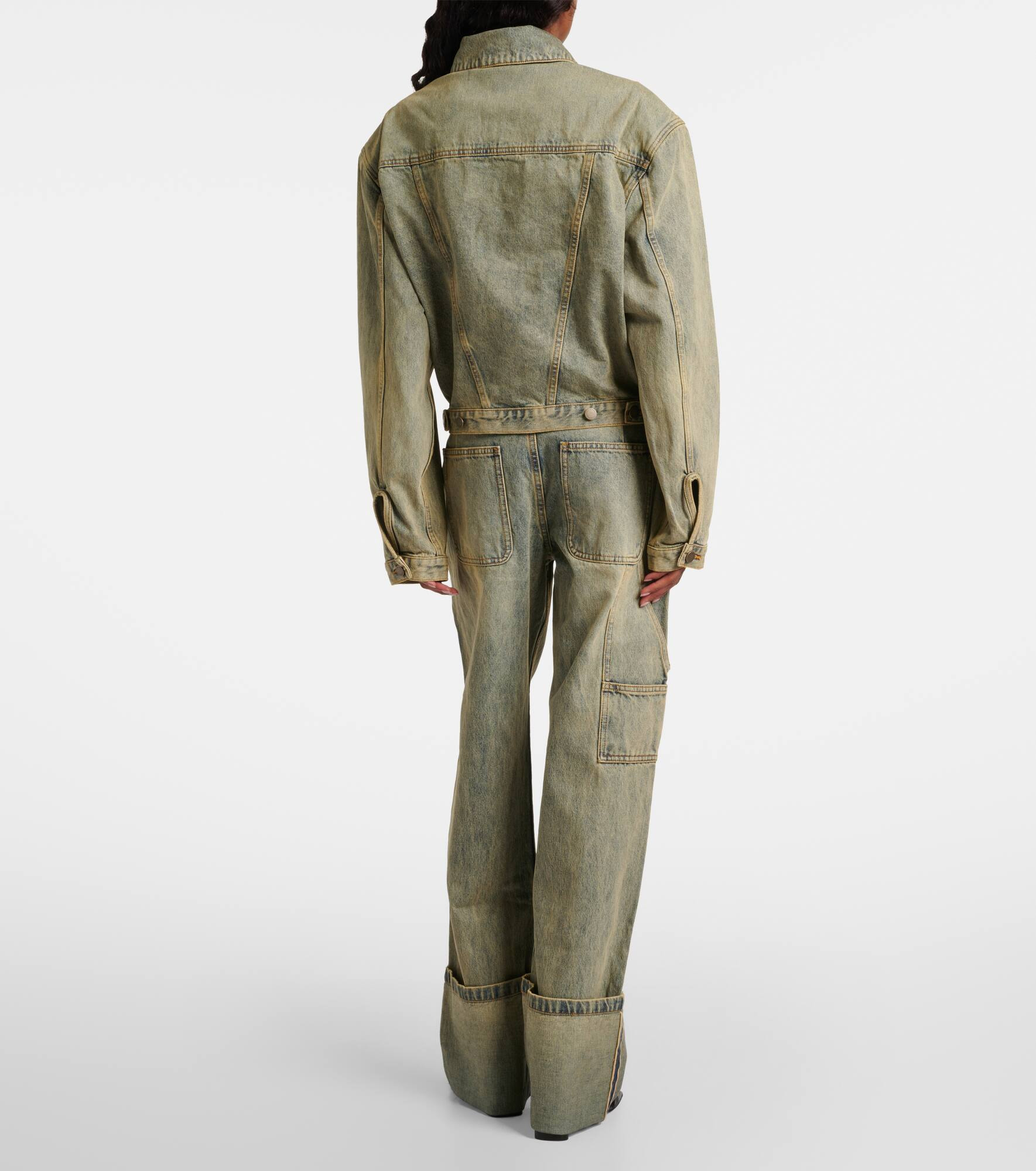Faded oversized denim jacket - 3
