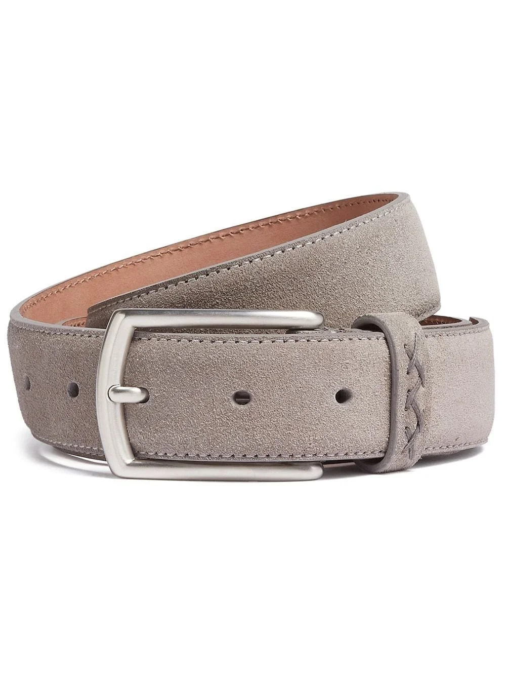 mélange-effect suede belt - 1