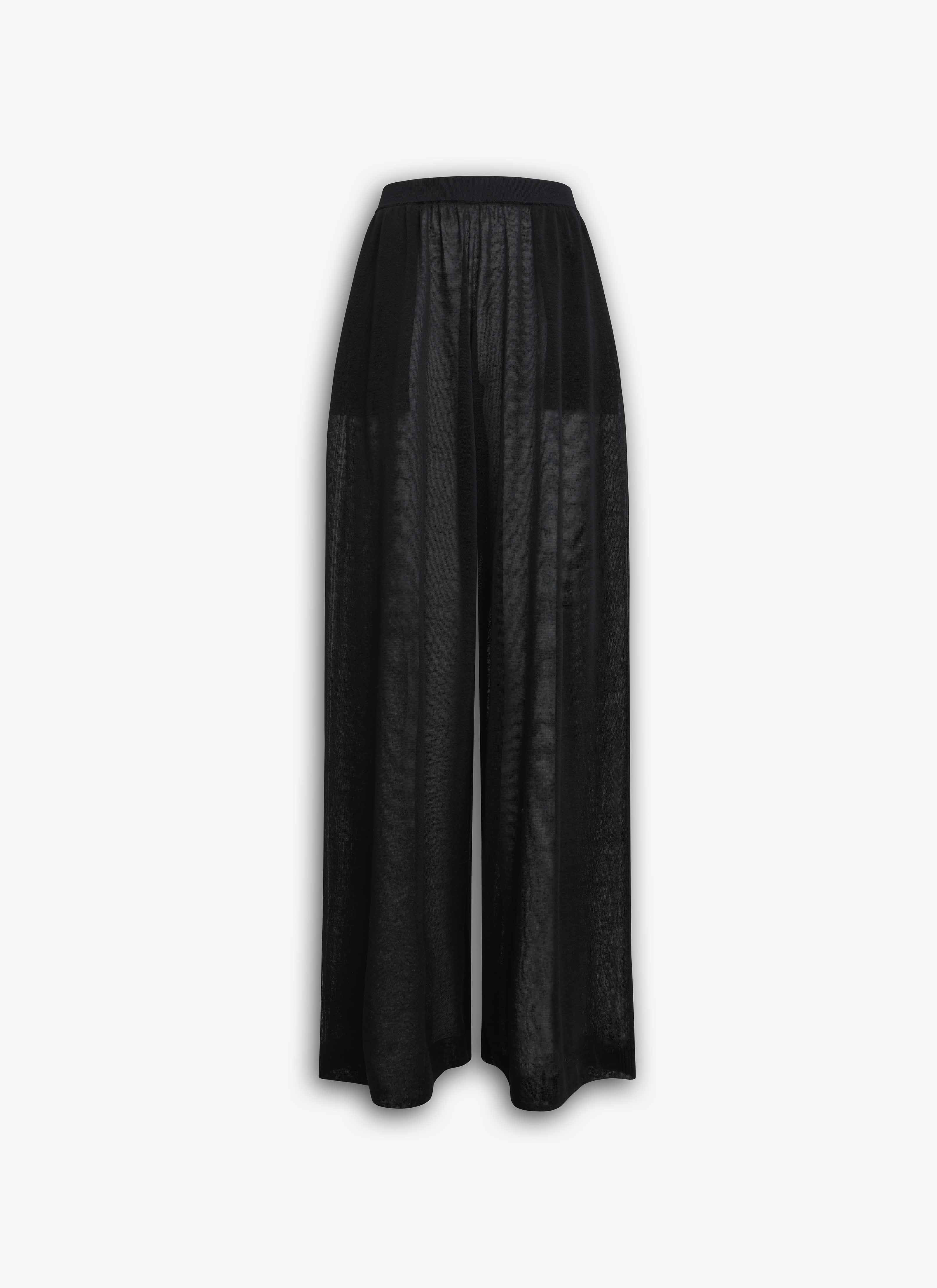 SILK LINEN KNIT PANTS - 1