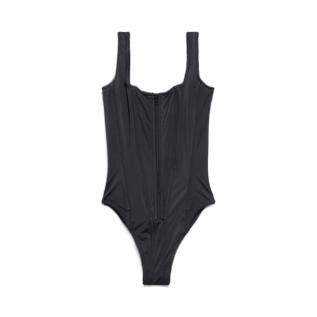 Women's Corset Swimsuit in Black - 1