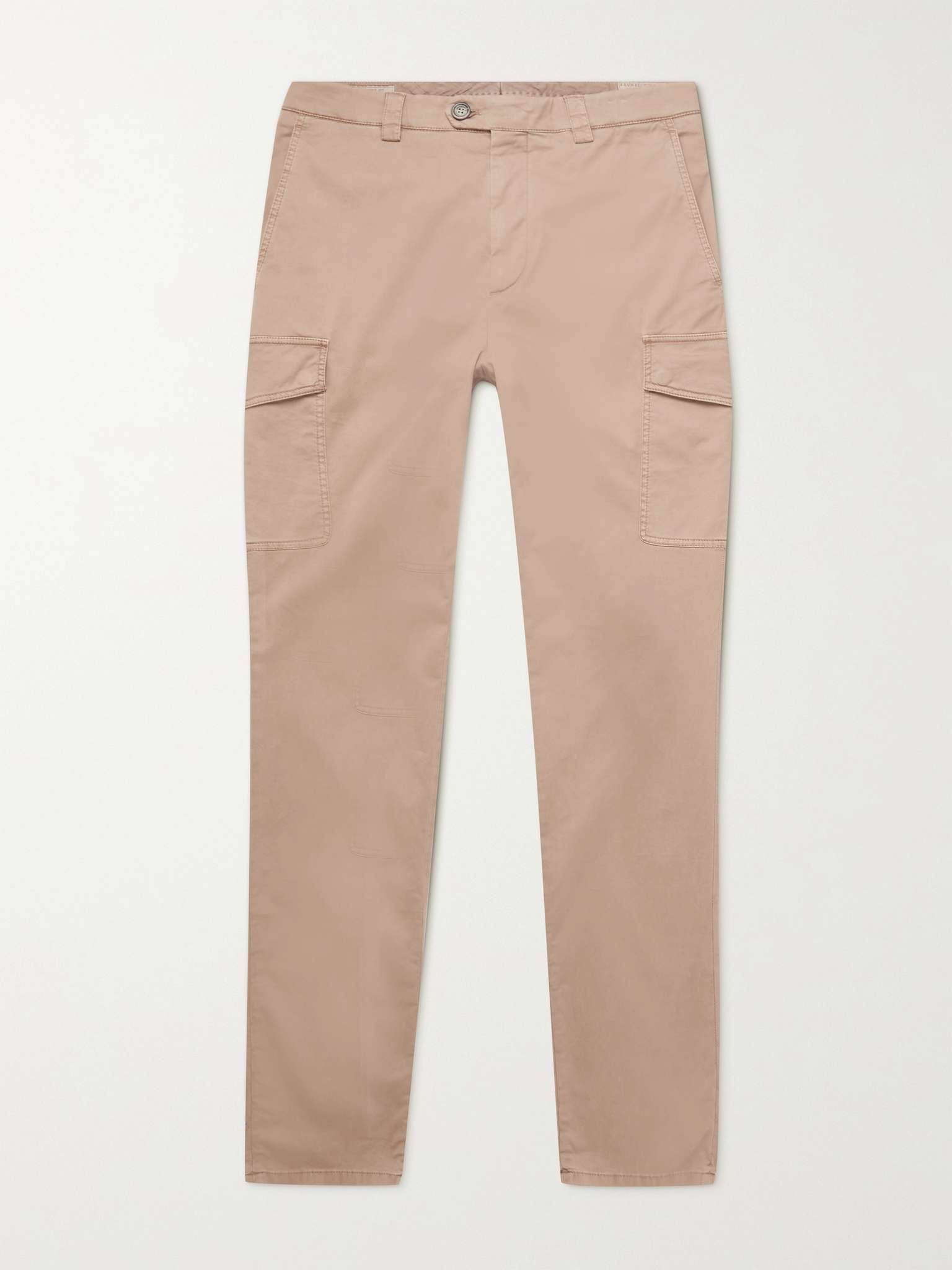 Slim-Fit Cotton-Blend Twill Cargo Trousers - 1