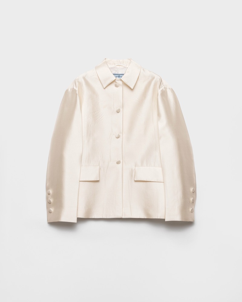 Single-breasted silk and wool jacket 1