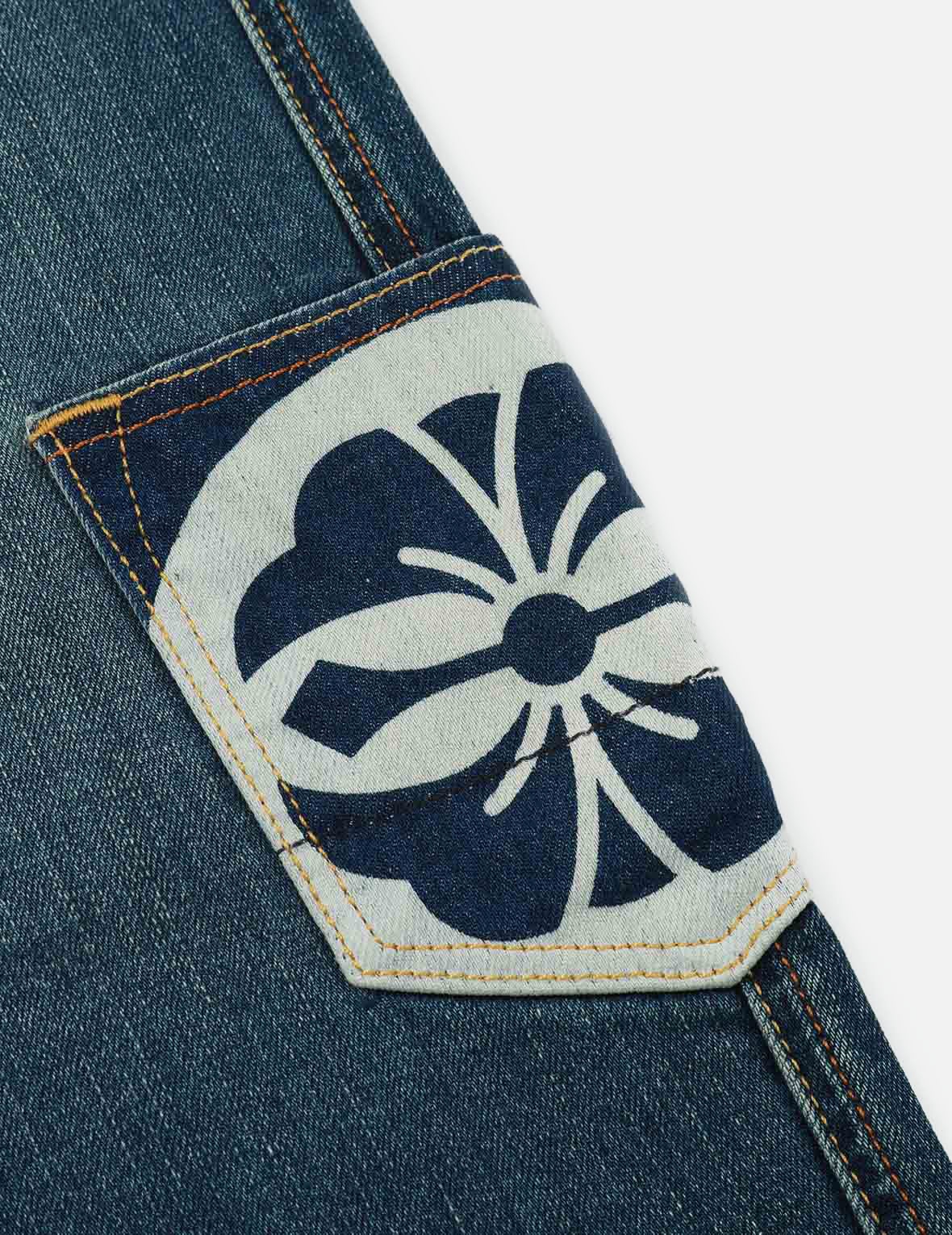 MULTI-POCKET WASHED DENIM JOGGERS - 10