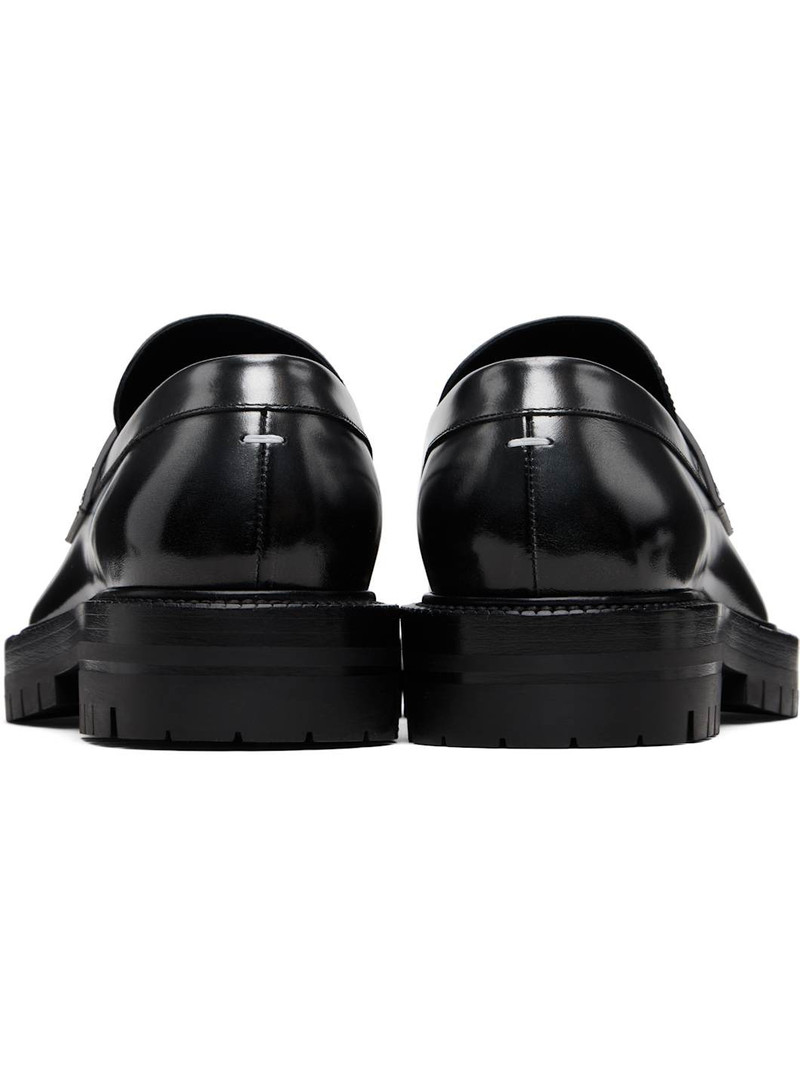 Black & Silver Tabi County Loafers 2