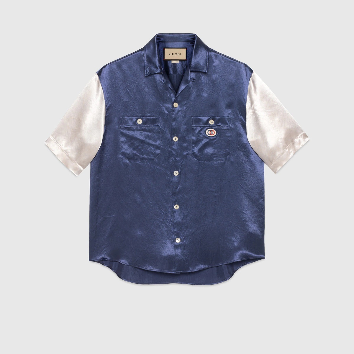 Acetate shirt with Interlocking G - 1