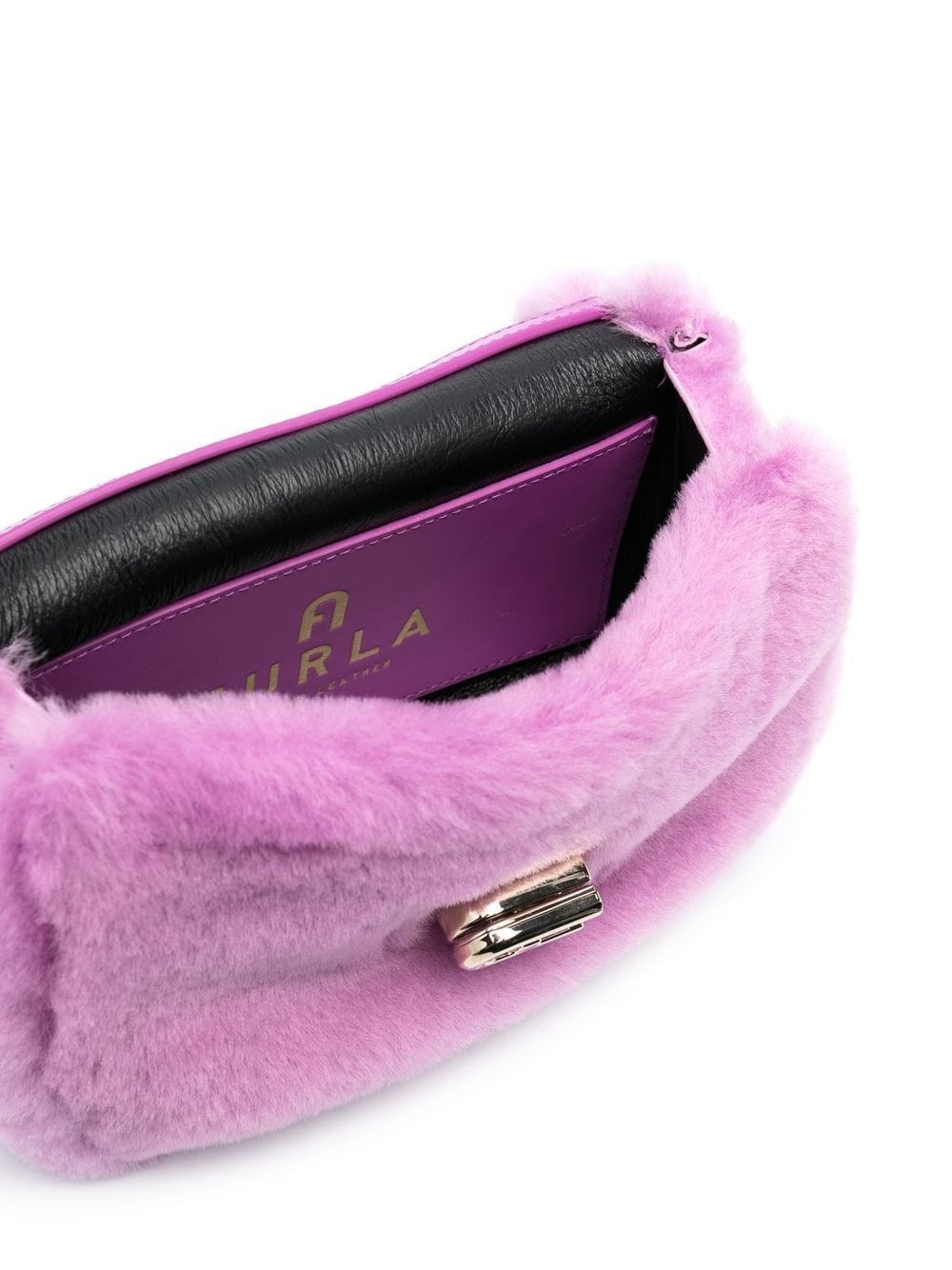 shearling satchel bag - 5