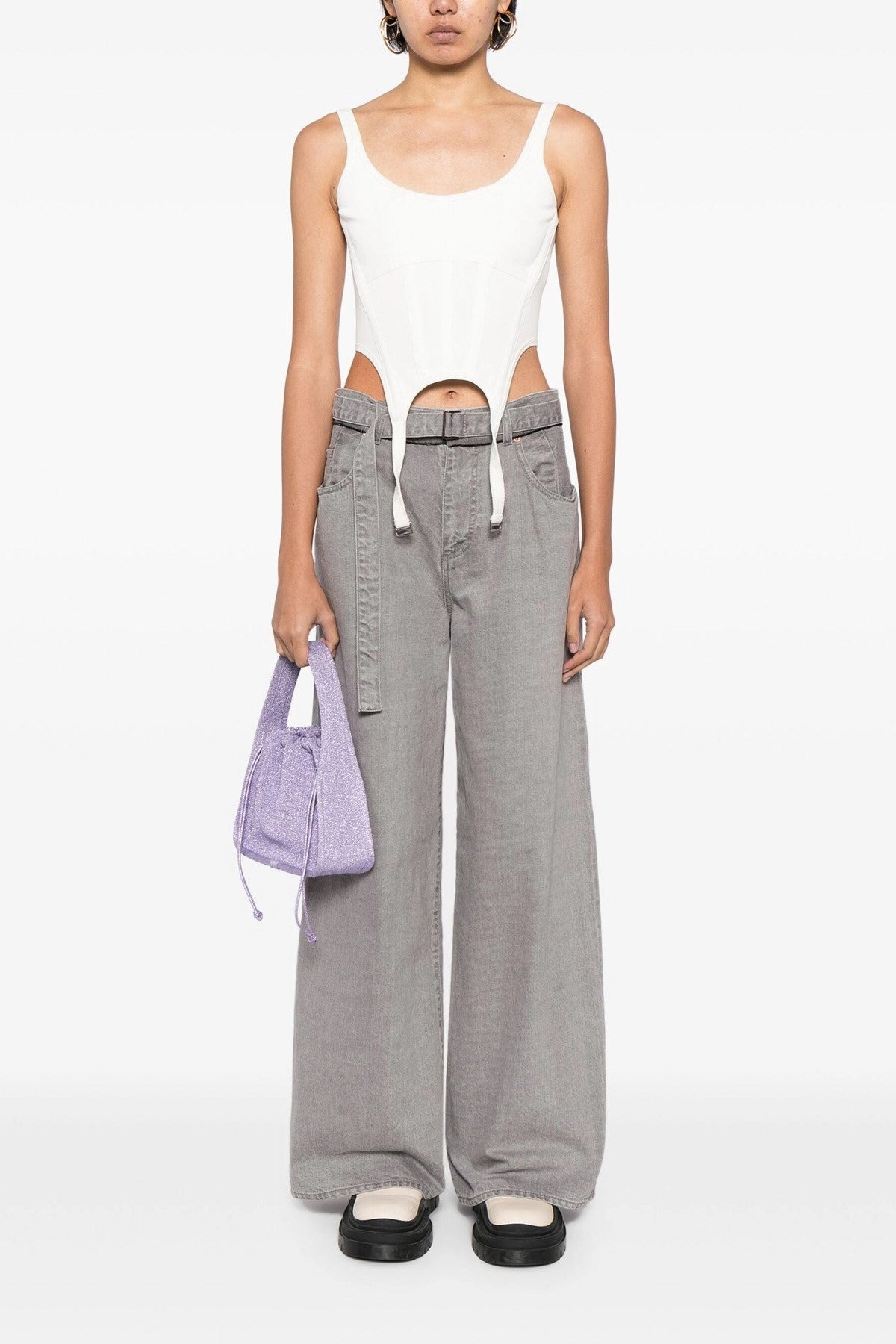 Sacai Women 'Wide' Jeans - 2