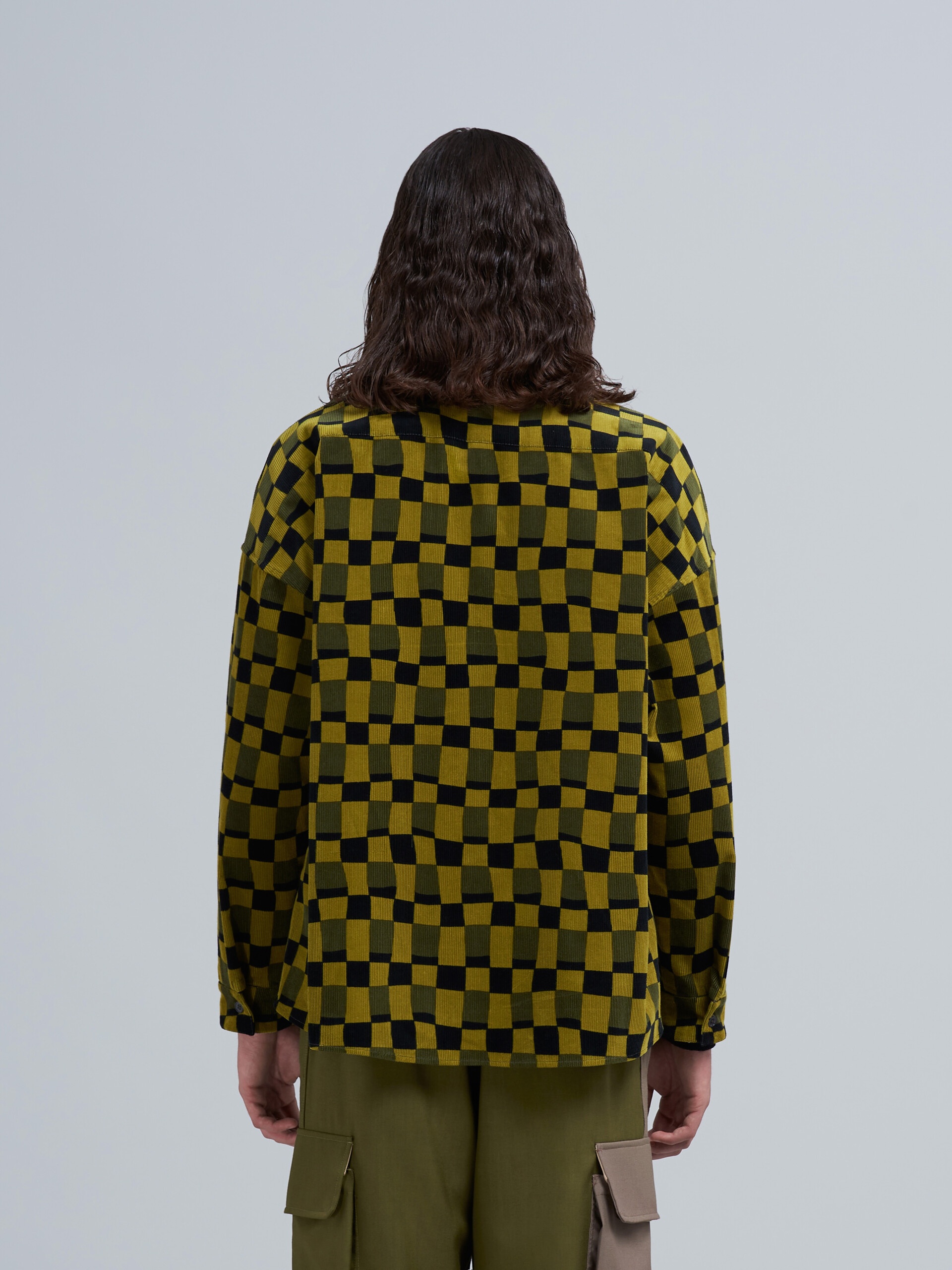ICONIC DAMIER PRINT CORDUROY SHIRT - 3