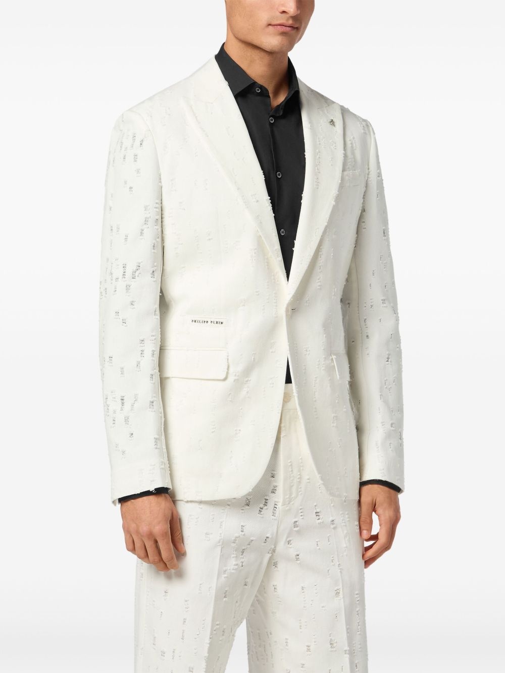 distressed blazer - 3