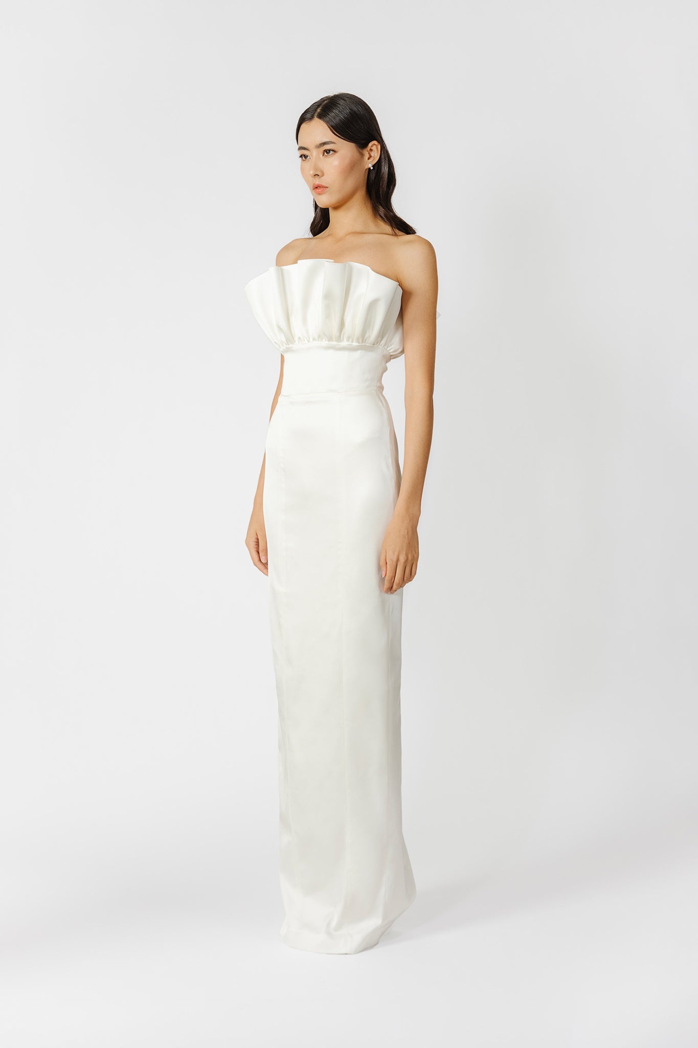 NOAH STRAPLESS SATIN GOWN - 3