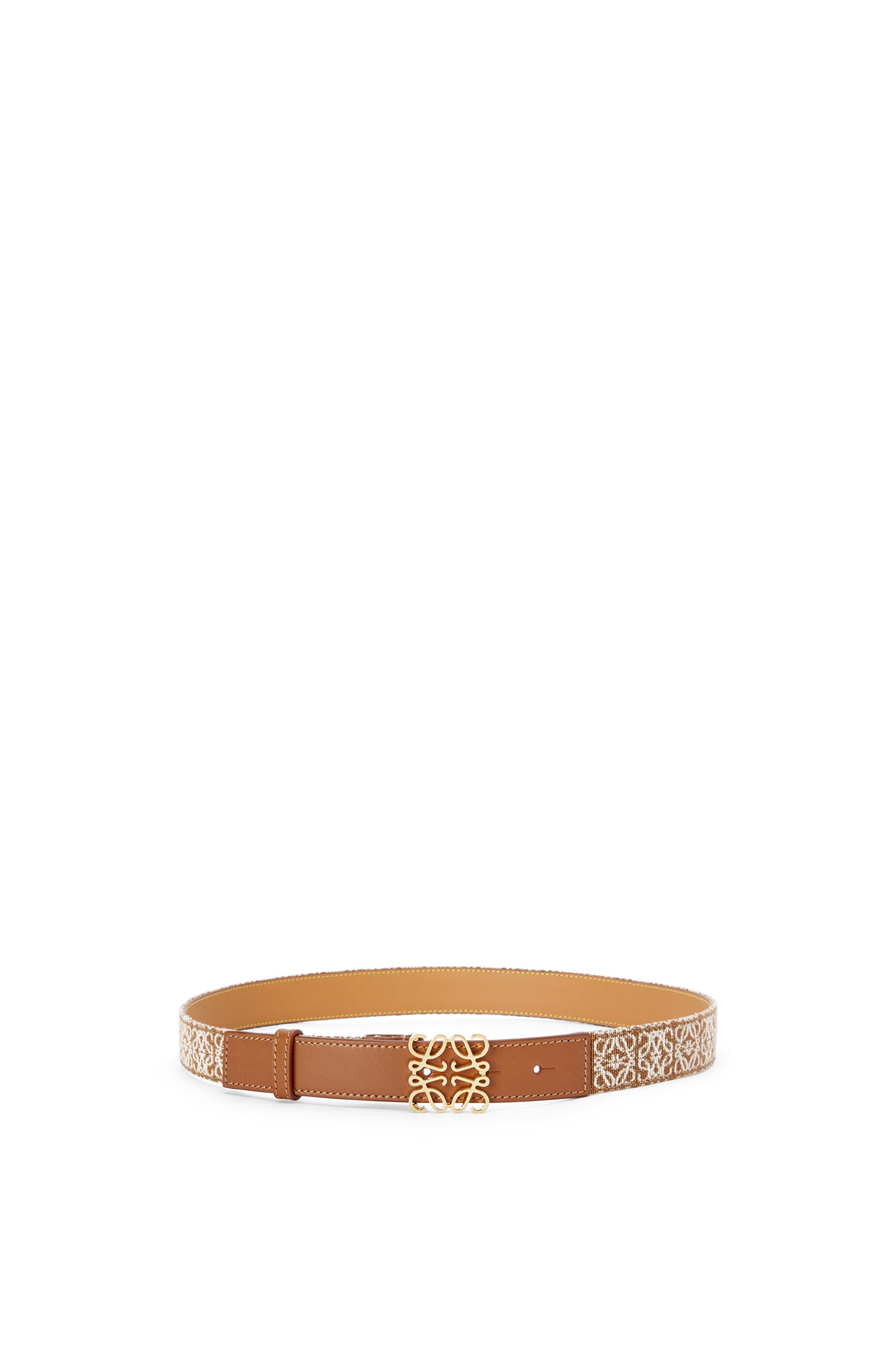 Anagram belt in jacquard and calfskin - 1