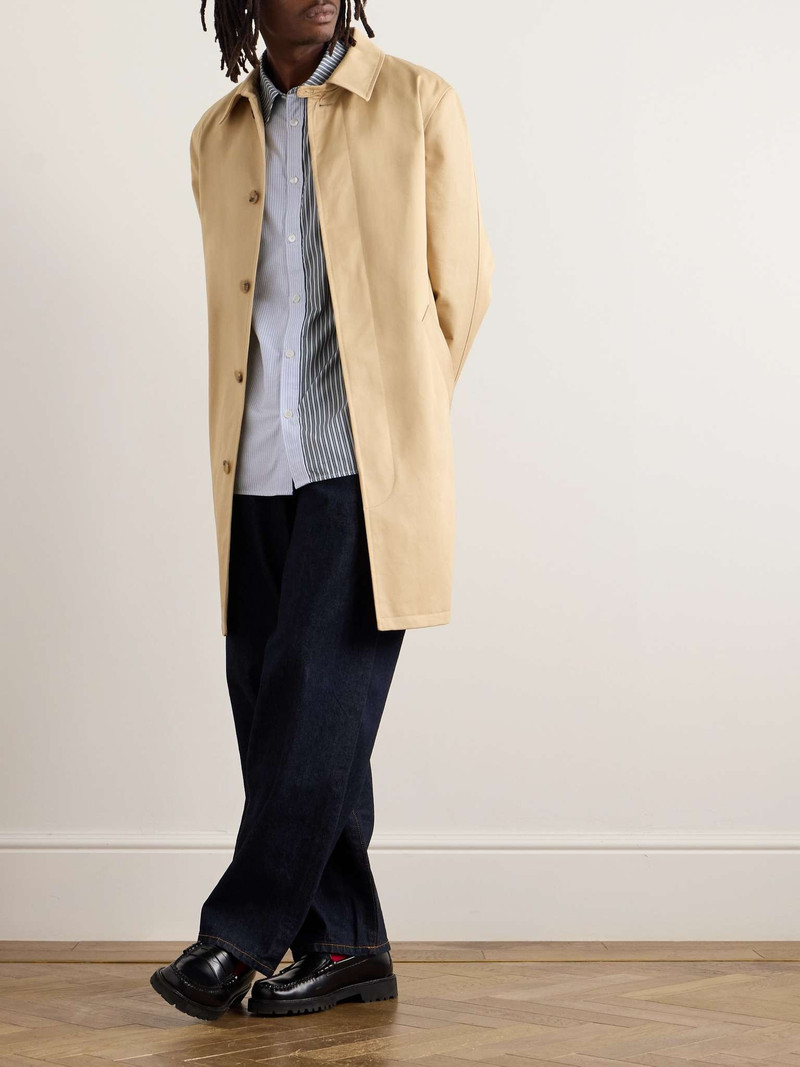 A.P.C. Erwann Logo-Embroidered Striped Cotton Shirt outlook