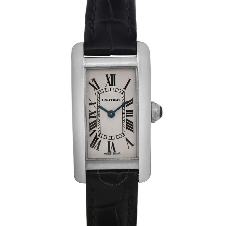 Pre-owned Cartier Tank Americaine Silver-tone Dial Ladies Watch 2489 - 2