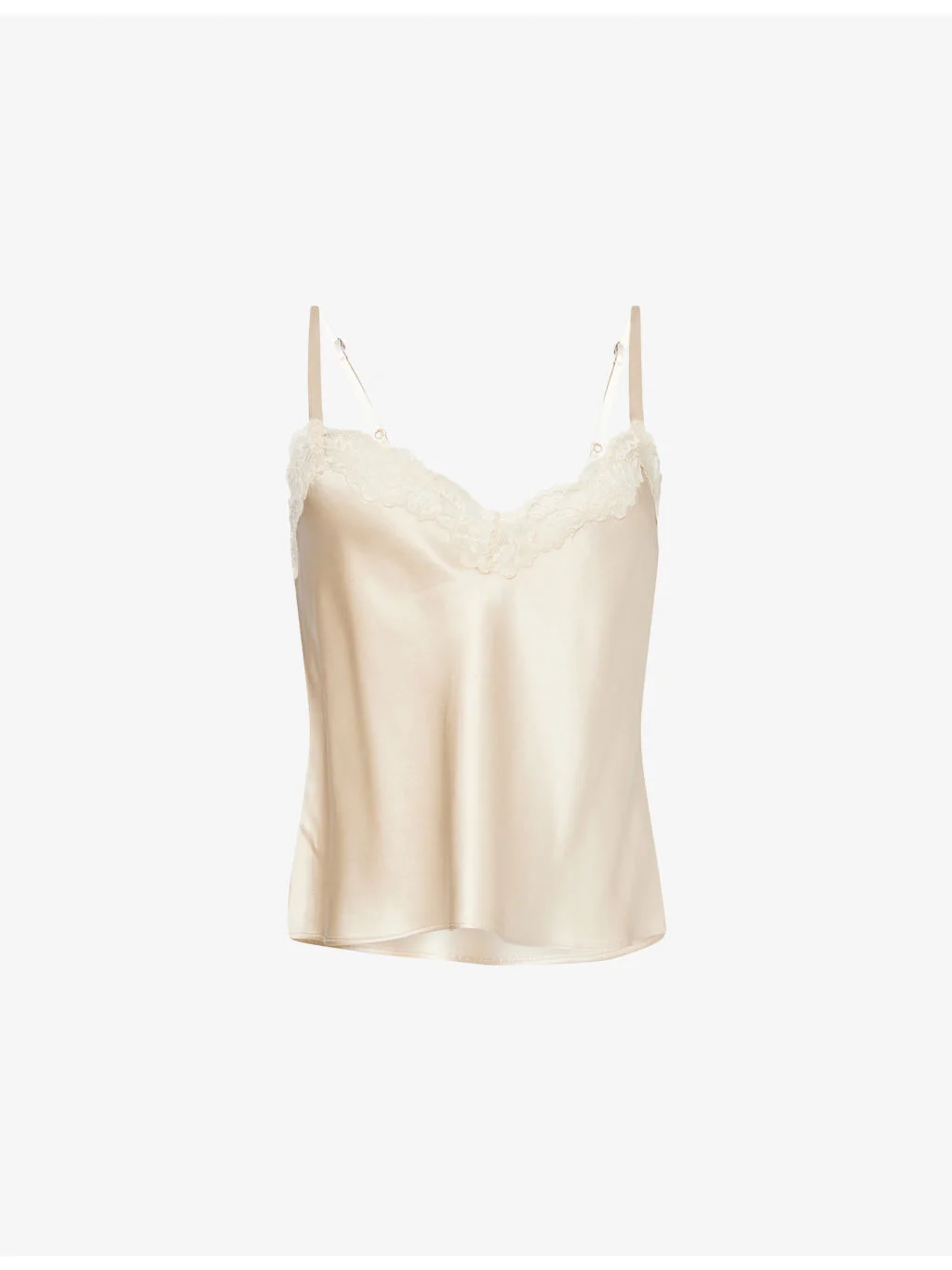 Teddy Lace-Trim Silk Top - 1