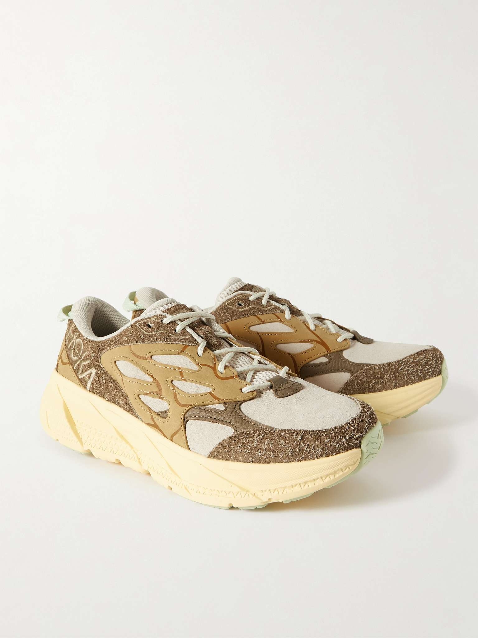 Clifton L Suede, Leather and Mesh Running Sneakers - 4