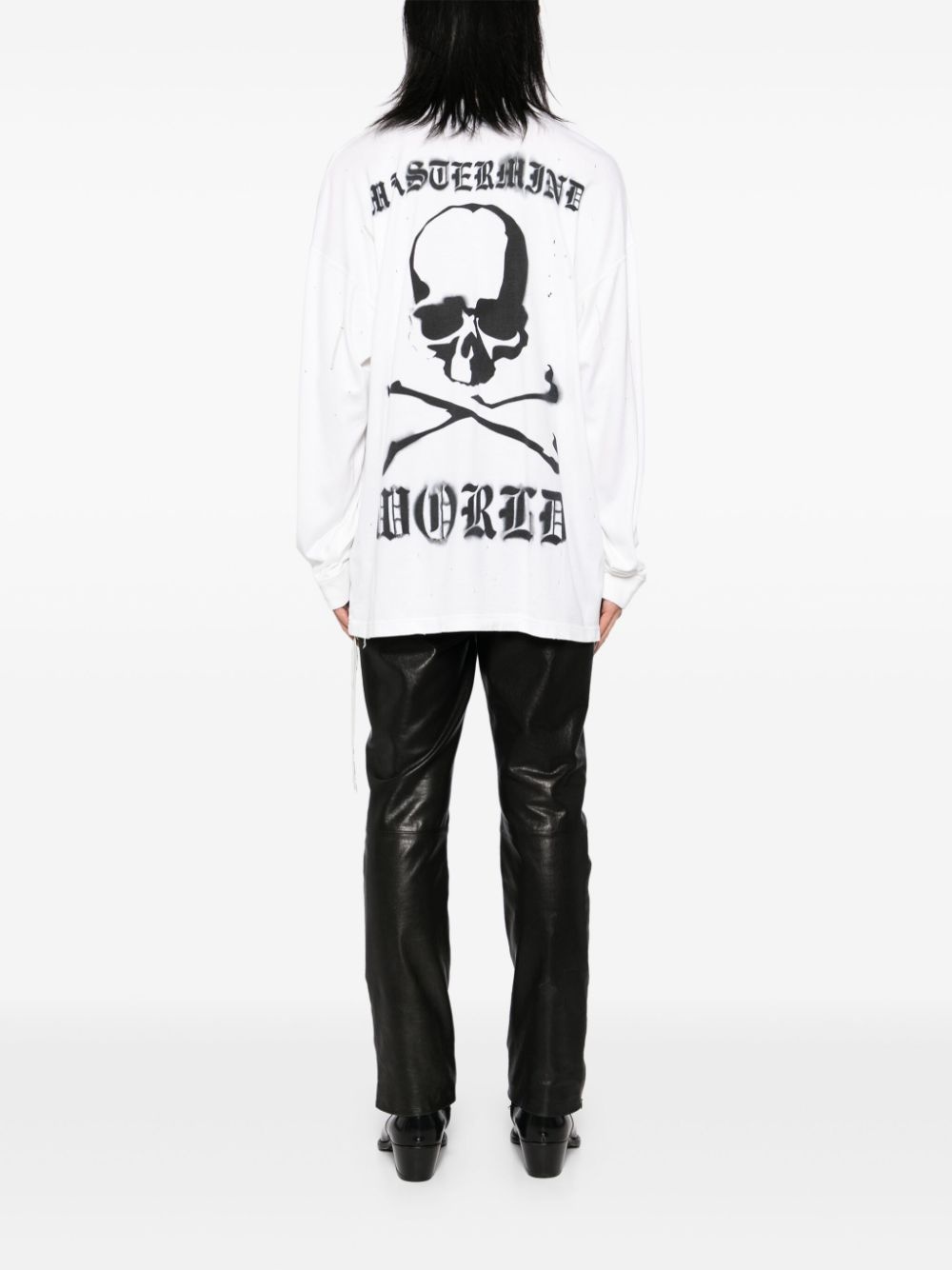 logo print long-sleeves T-shirt - 3