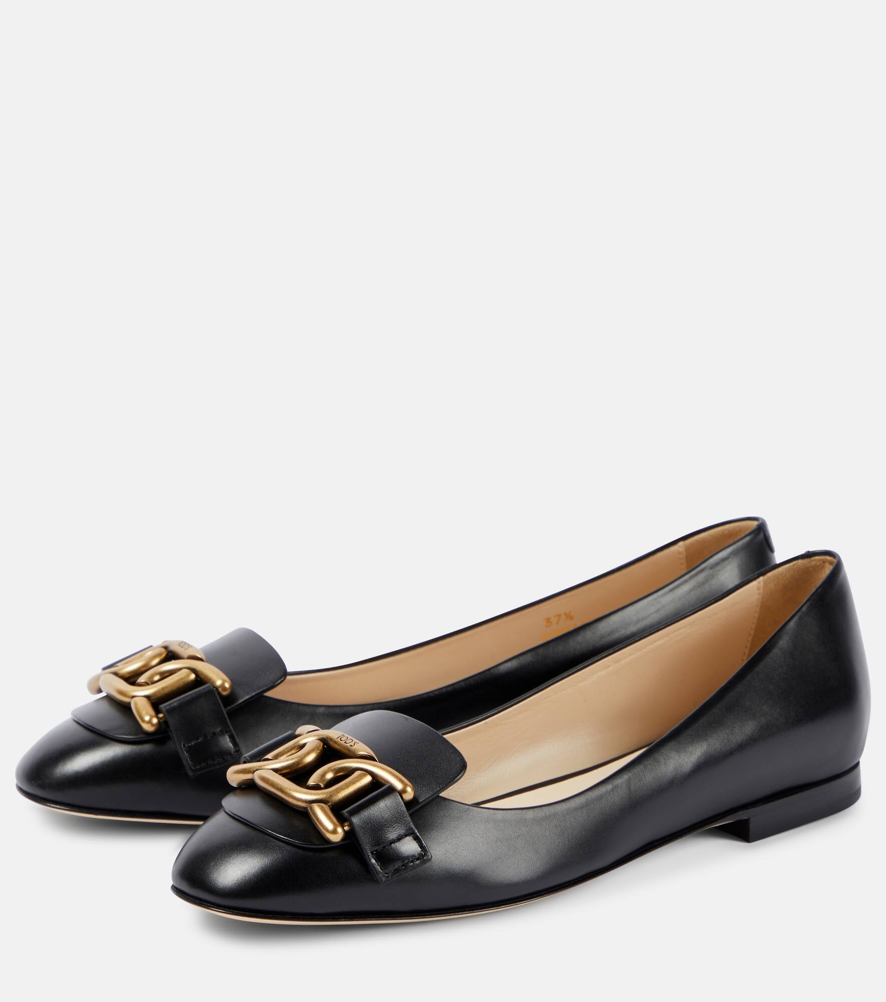 Kate leather ballet flats - 5