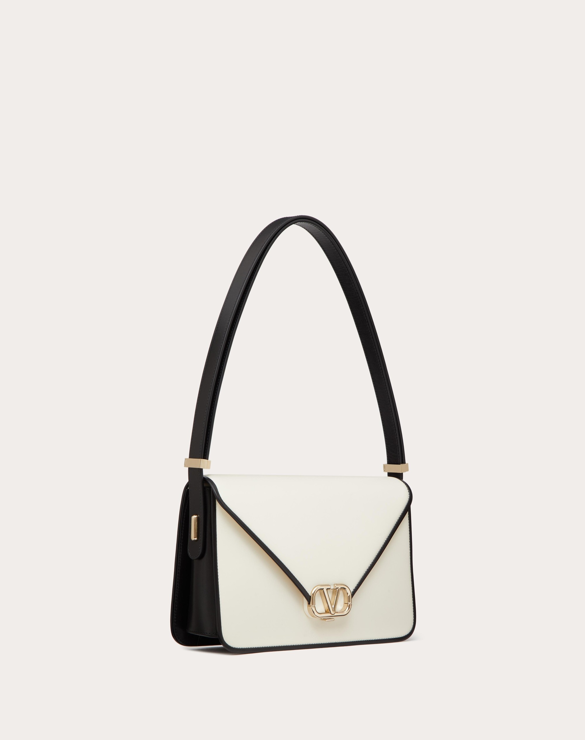 VALENTINO GARAVANI SHOULDER LETTER BAG IN TWO-TONE SMOOTH CALFSKIN - 3