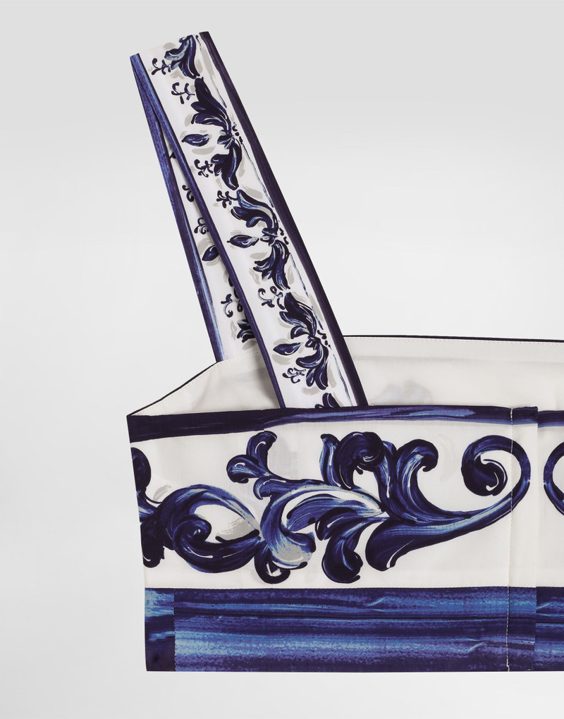 Majolica 인쇄 Poplin 탑 7